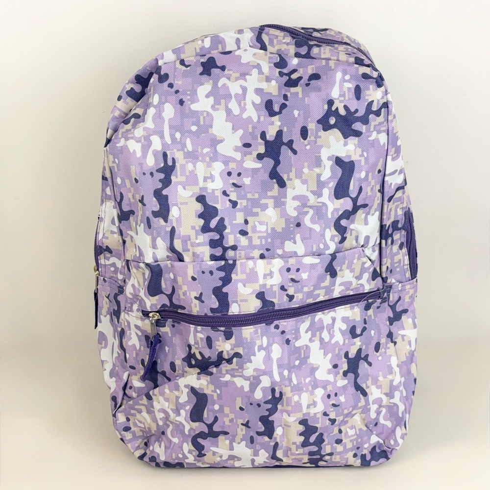 Pro Sport Purple White Lavender Camouflage Unisex Backpack New With Tags
